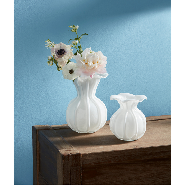 Ruffled Glass Vase
