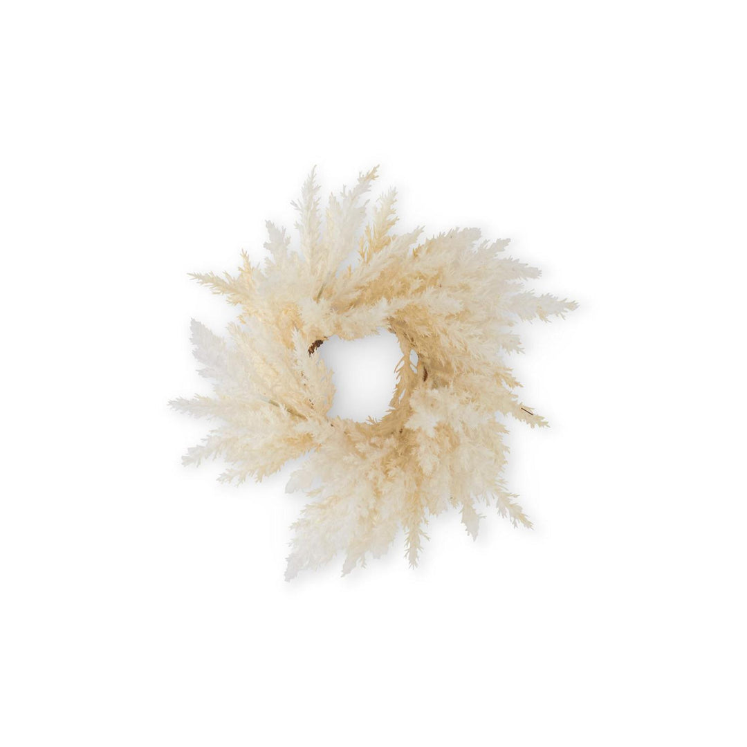 Flocked Pampas Grass Candle Ring