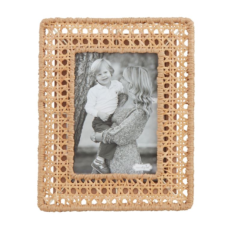 Woven Cane Photo Frame