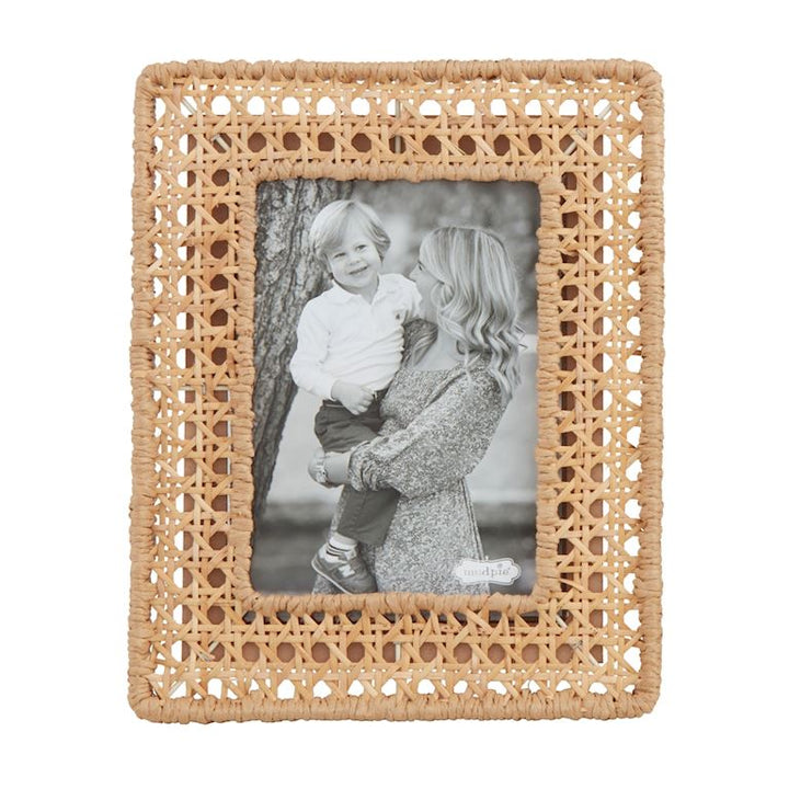 Woven Cane Photo Frame