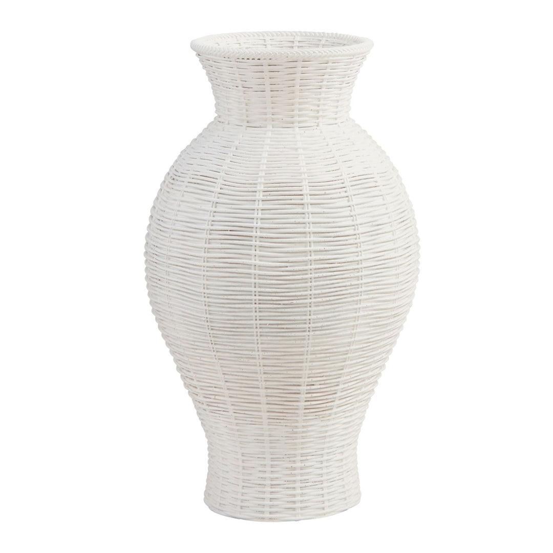 White Basket Weave Vase