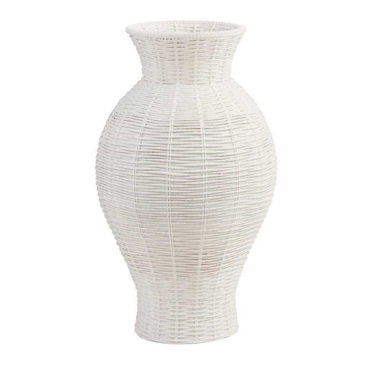 White Basket Weave Vase