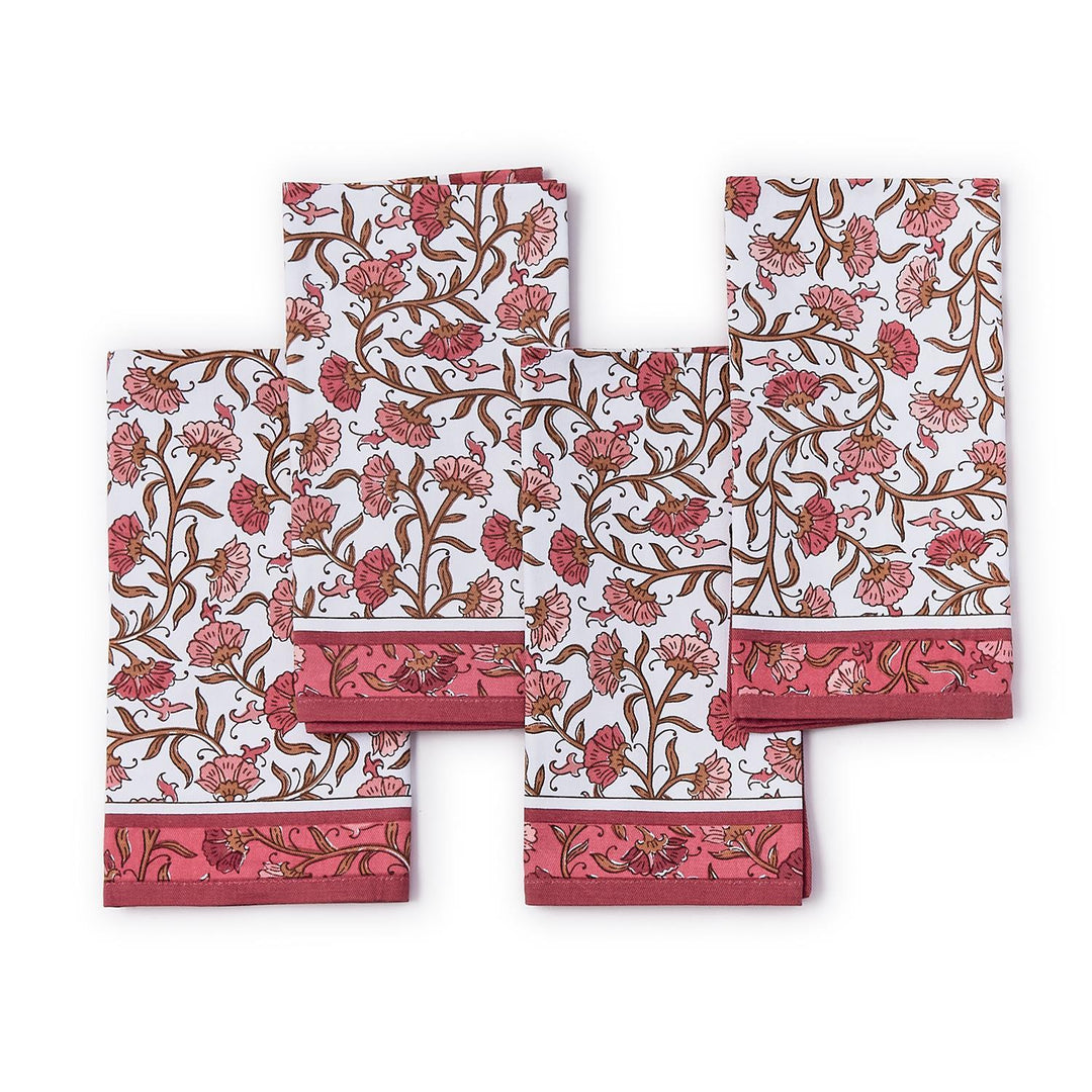 Autumn Blush Cloth Napkins, Set of 4