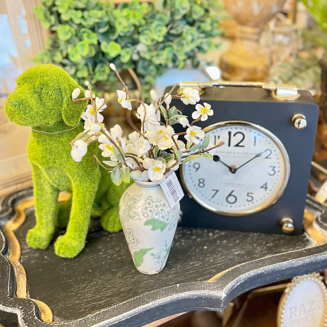 White Floral Pussy Willow Pick