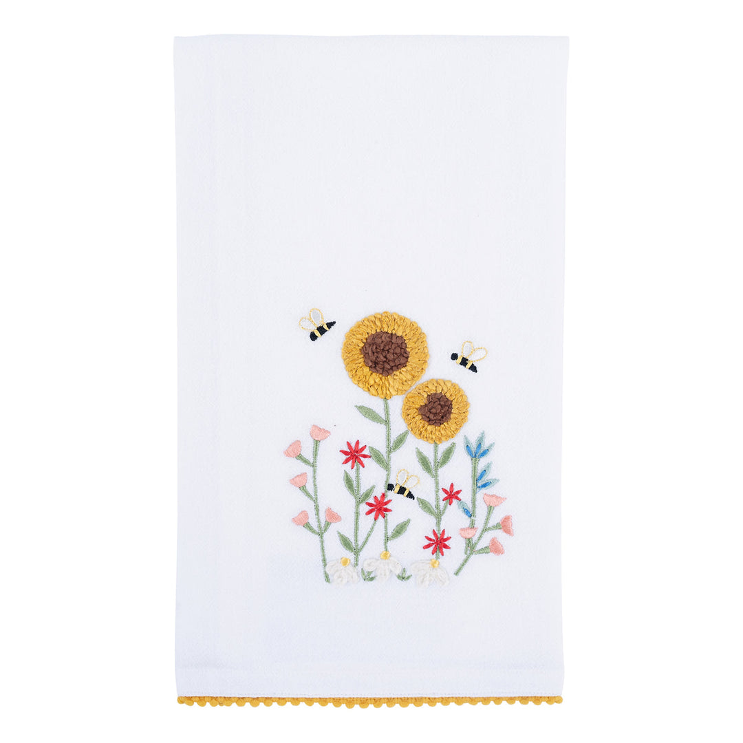 Sunflowers & Bees Tea Towel