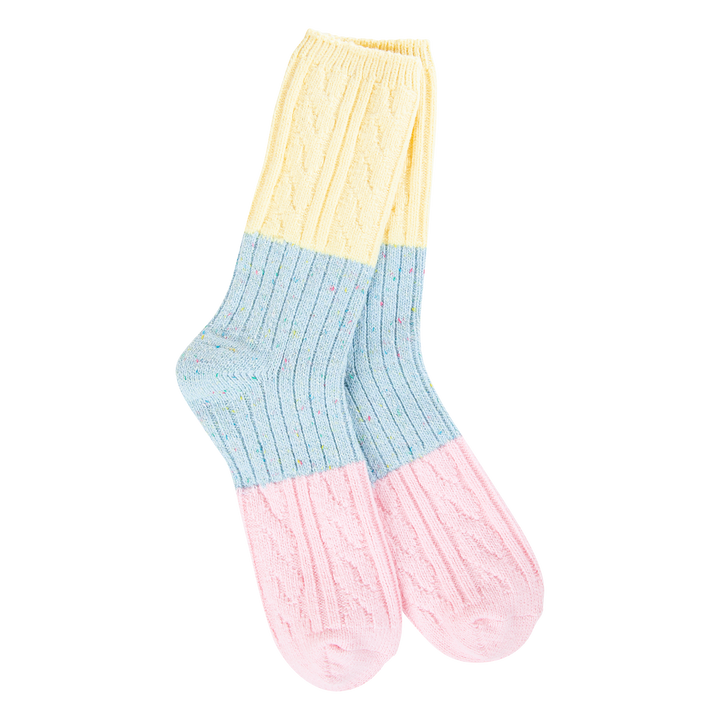 Confetti Cable Crew Socks
