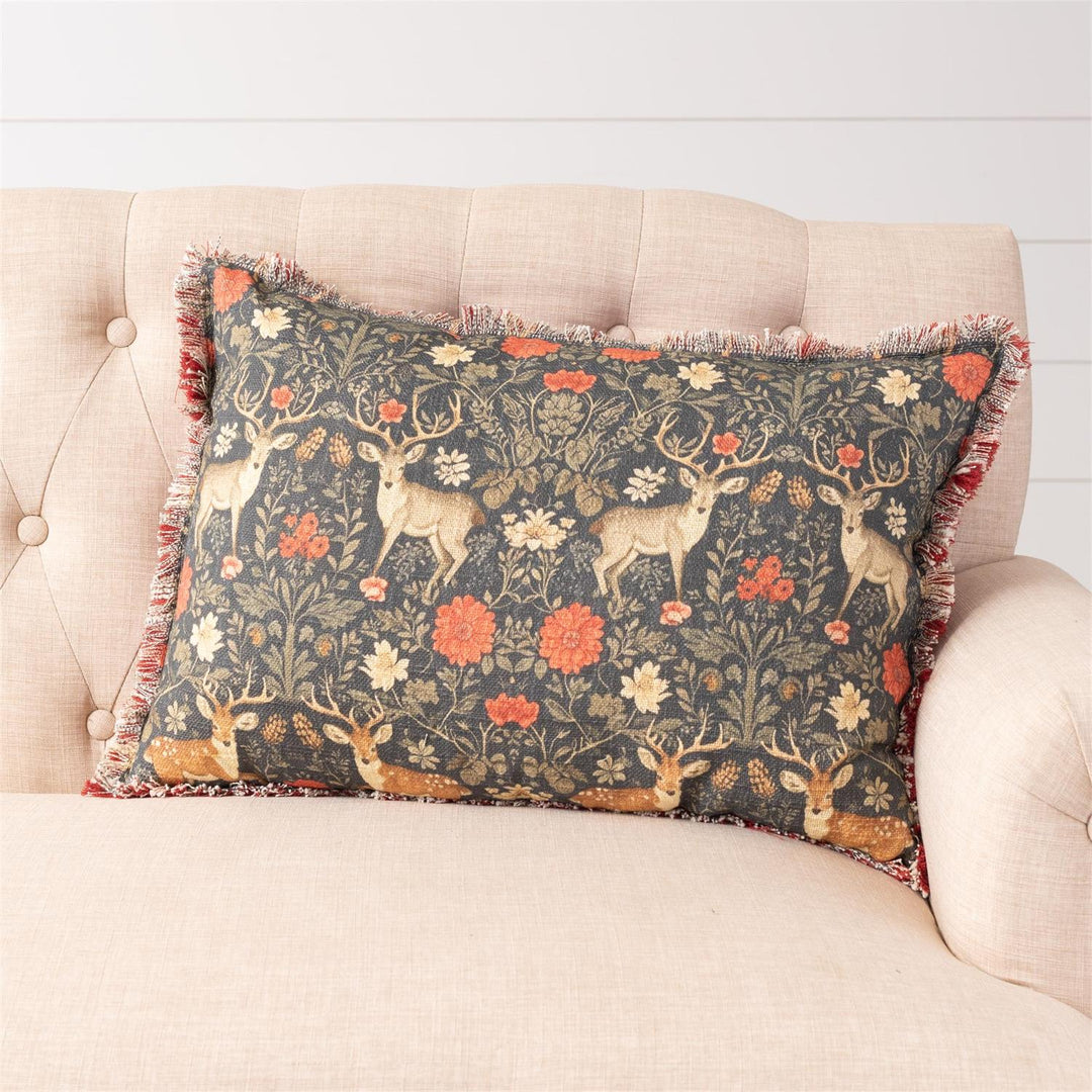 Balmoral Deer Print Lumbar Pillow