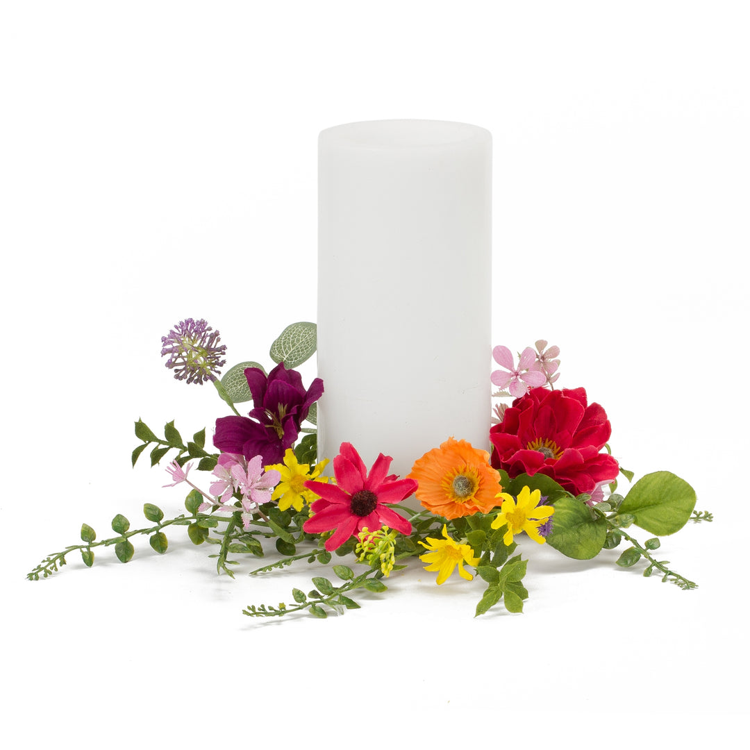 Mixed Floral Candle Ring
