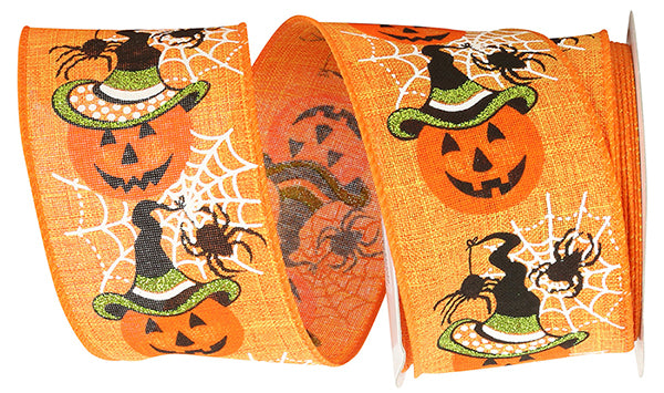 Jack-O-Lantern Web Ribbon
