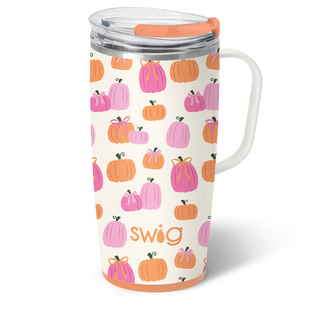 Pumpkins & Bows Travel Mug, 22 oz