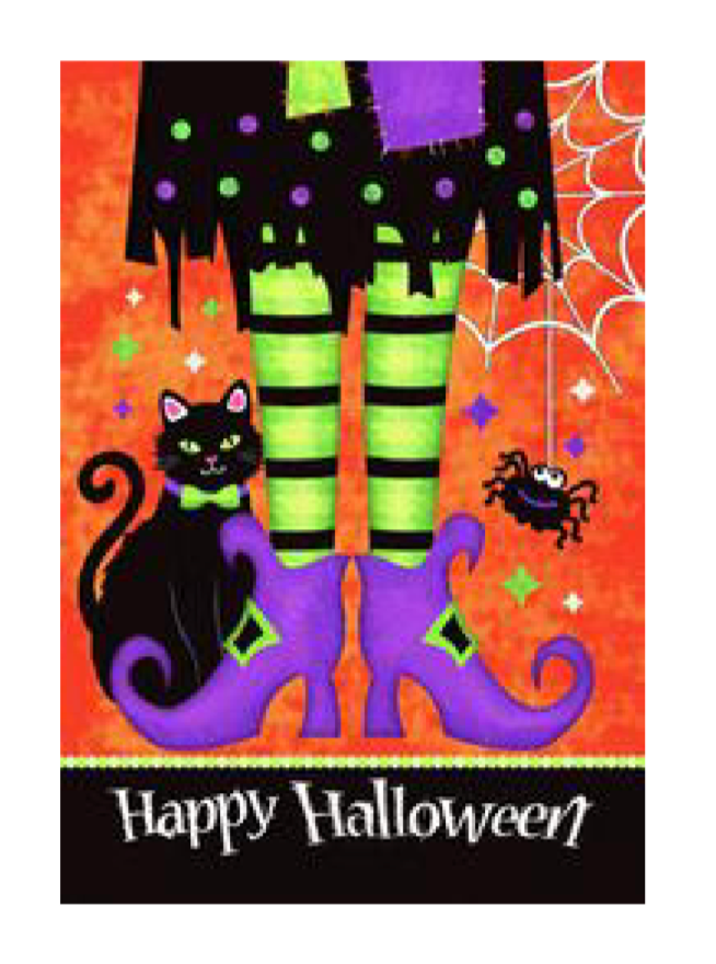 Happy Halloween Shoe/Cat Flag