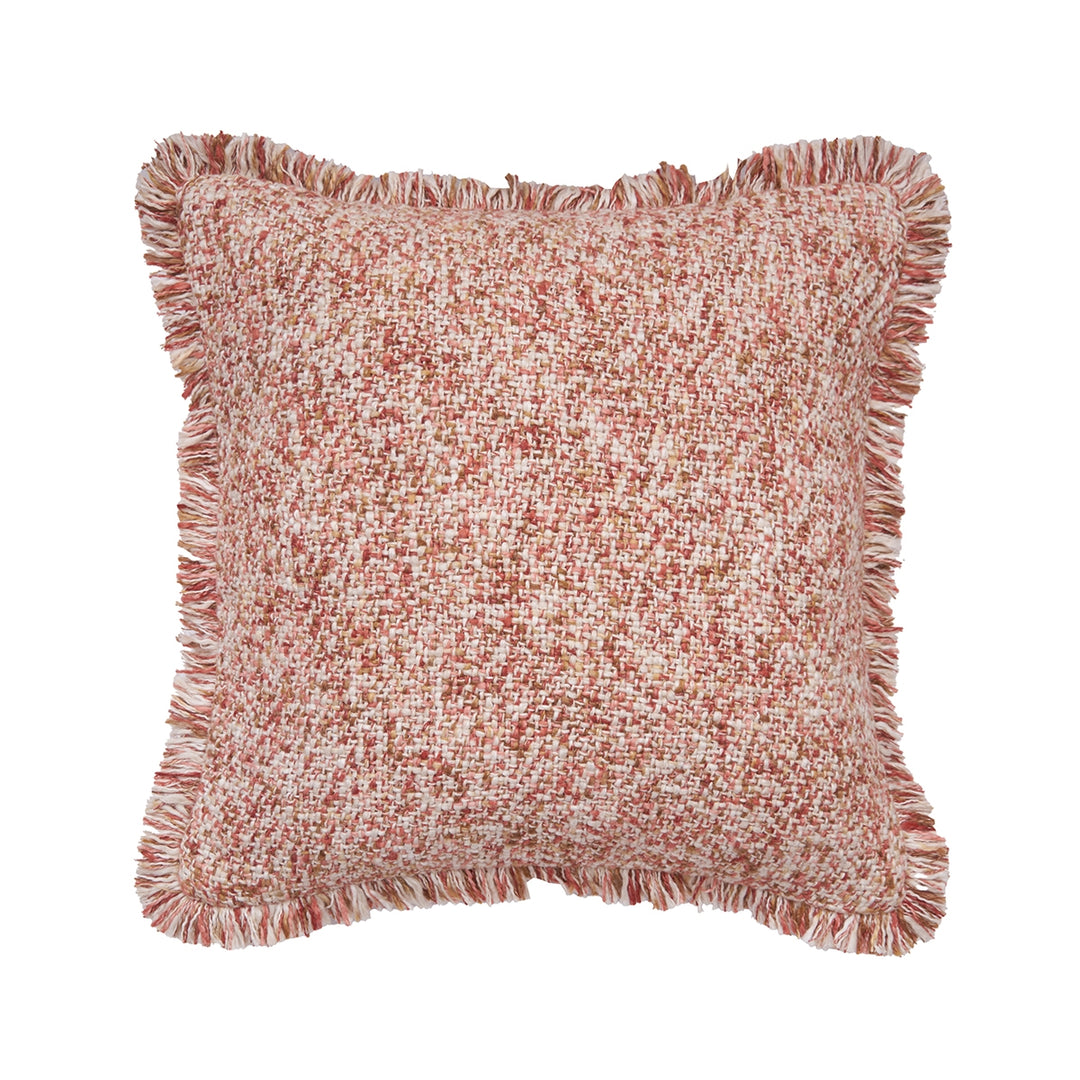 Cozy Rust Fringed Pillow