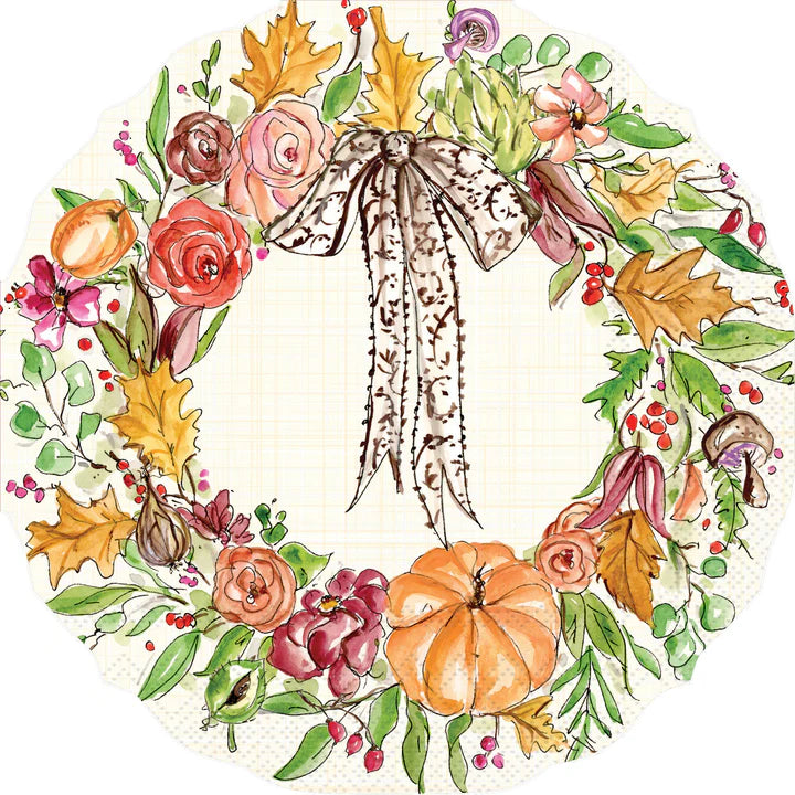 Fall Wreath Lunch Napkins