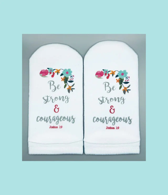 Strong/Courageous Joshua 1:9 Socks