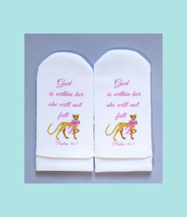 She Will Not Fall Psalm 46:5 Socks