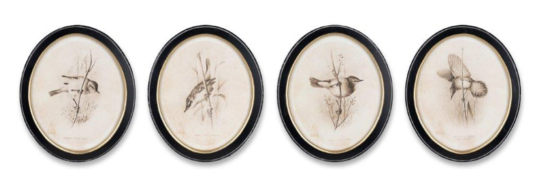 Oval Bird Print
