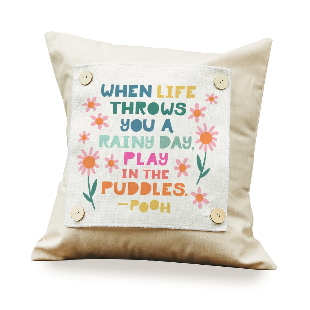 Play In The Puddles Square Pillow Swap