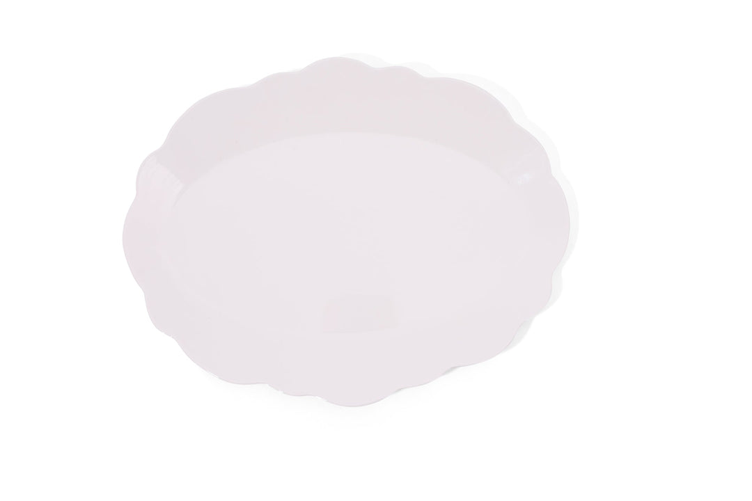 Scalloped Serving Oval Tray