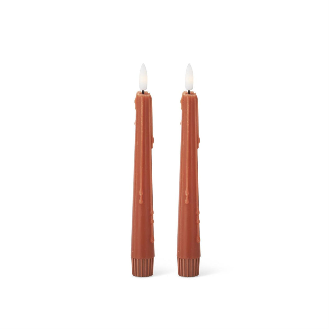 LED Drip Taper Candle, Rust