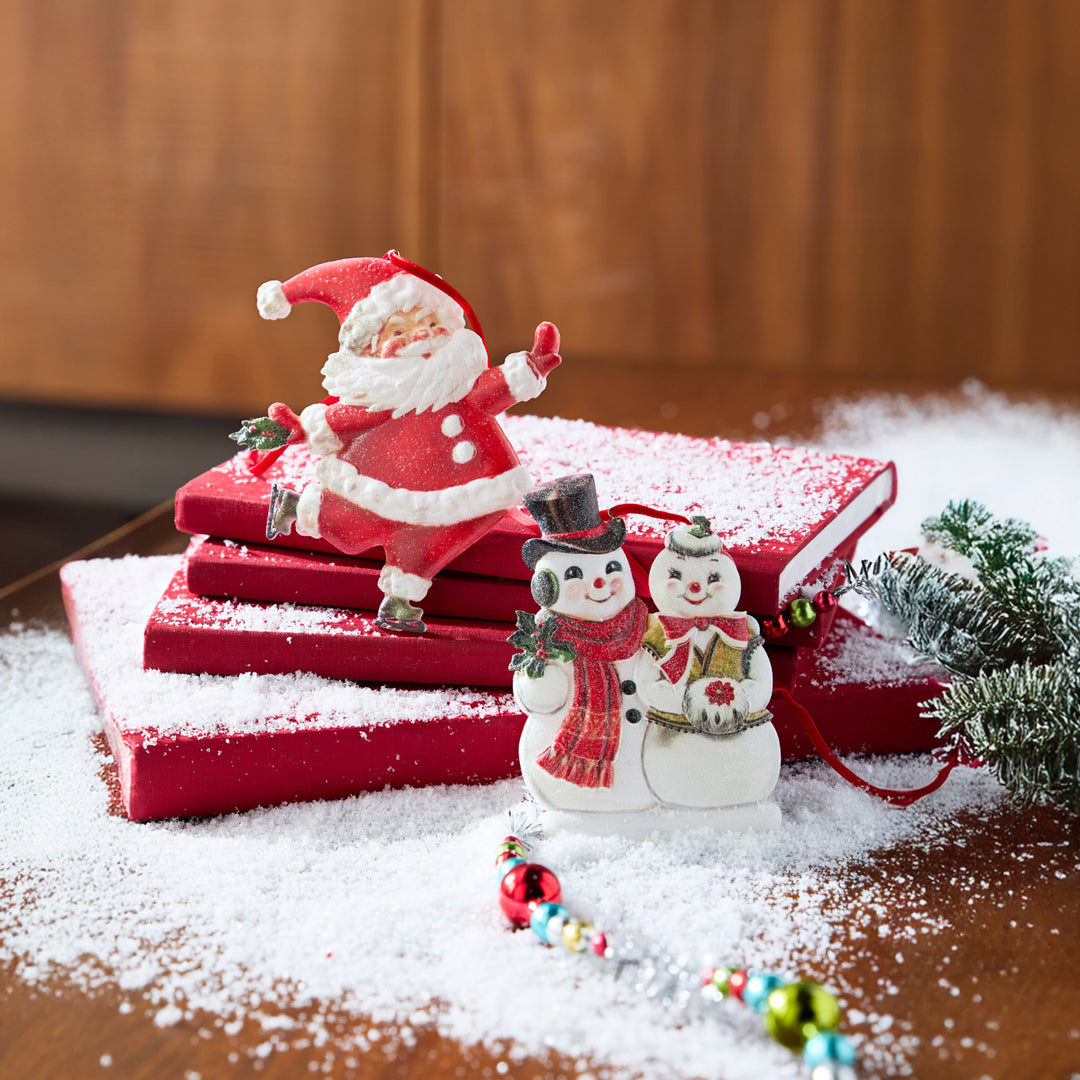 Skating Santa Ornament