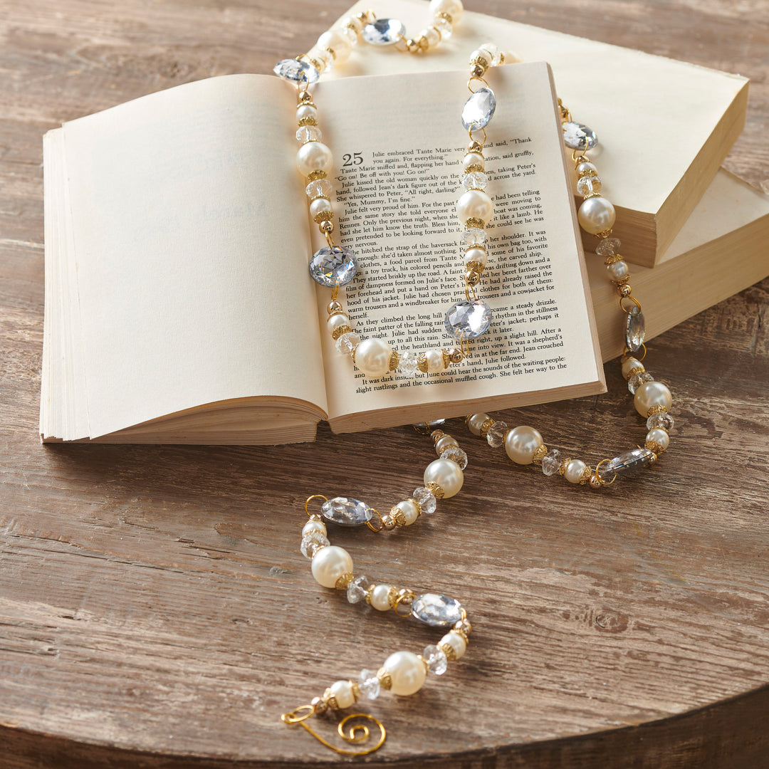 Pearl/Crystal Beaded Garland, 5.5'