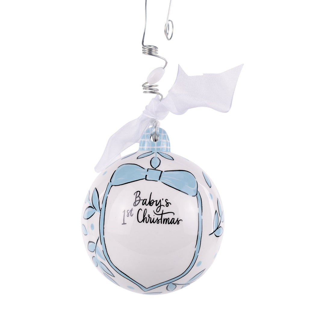 Blue Bowtie 1st Christmas Ornament