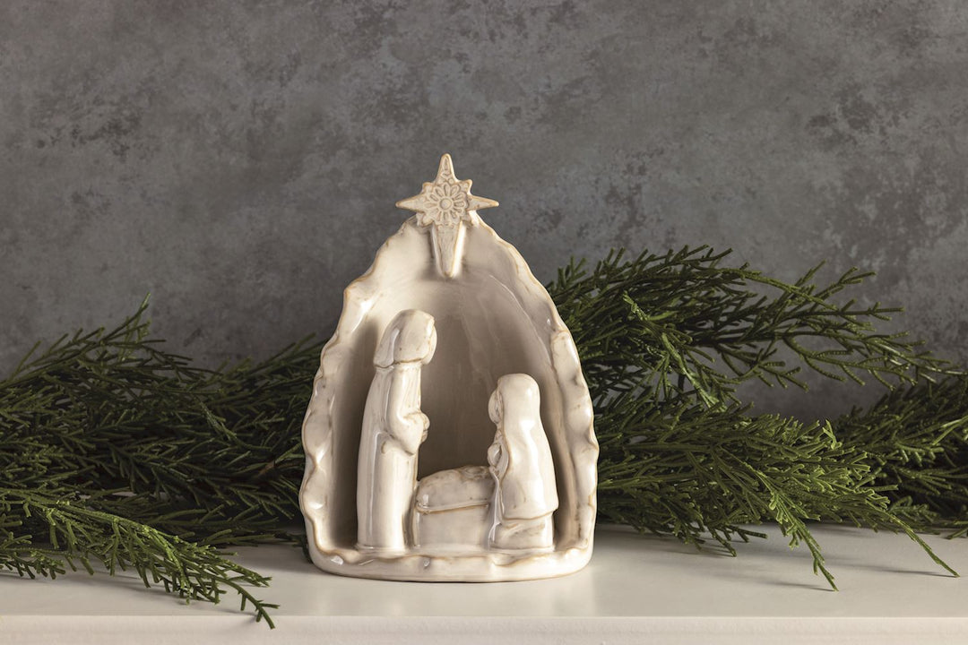 White Stoneware Nativity