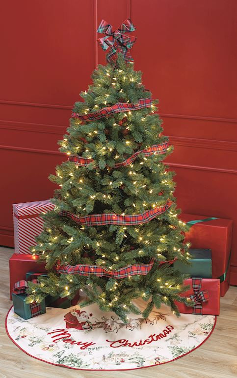 Tartan Tin Bow Tree Topper