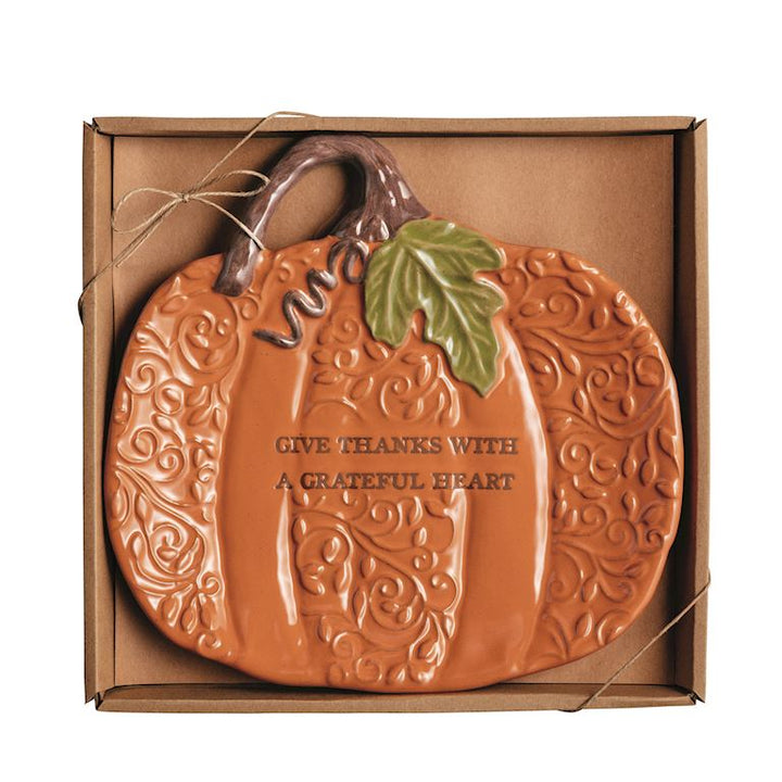 Pumpkin Sentiment Plate