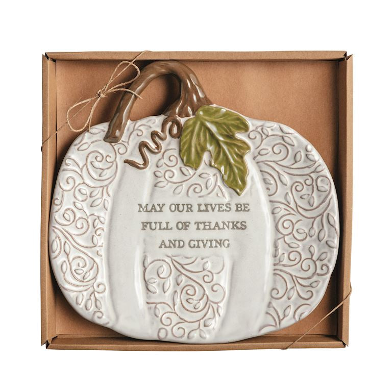 Pumpkin Sentiment Plate