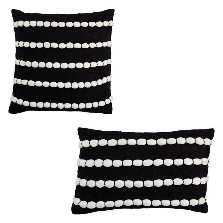 Pom Striped Pillow
