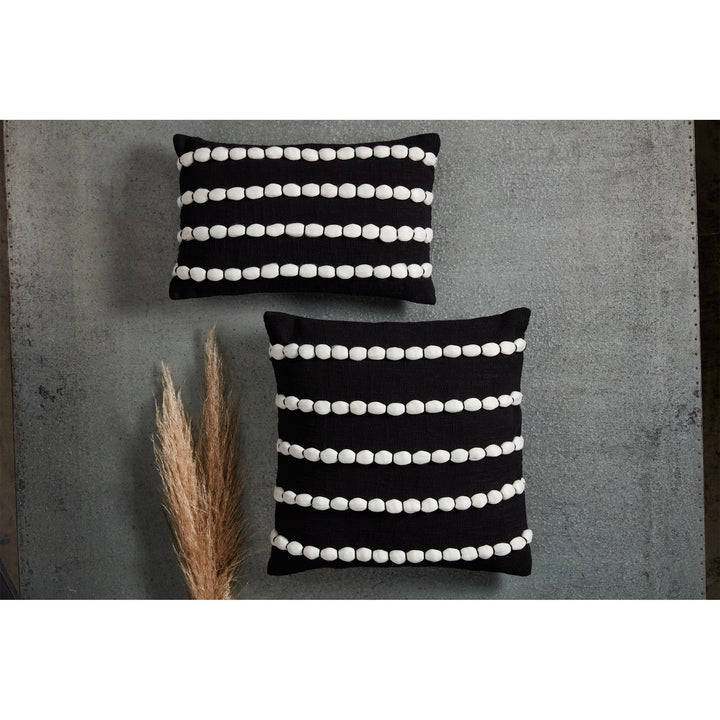 Pom Striped Pillow