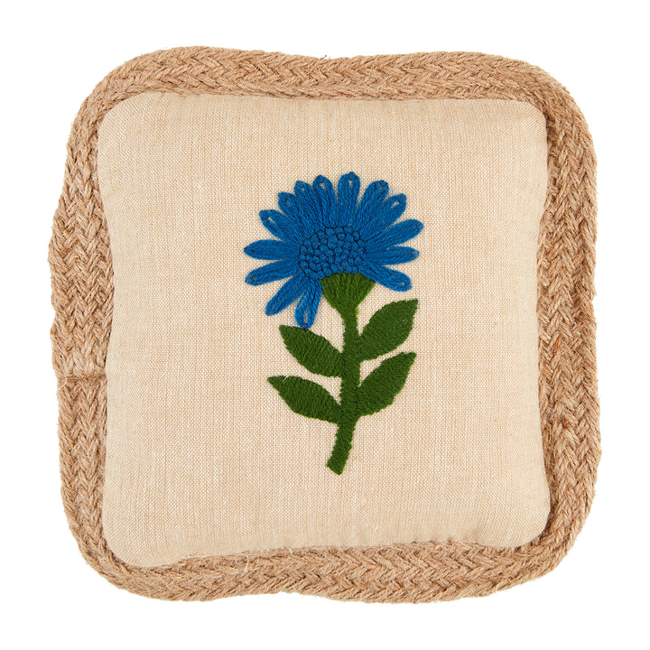 Mini Floral Embroidery Pillow