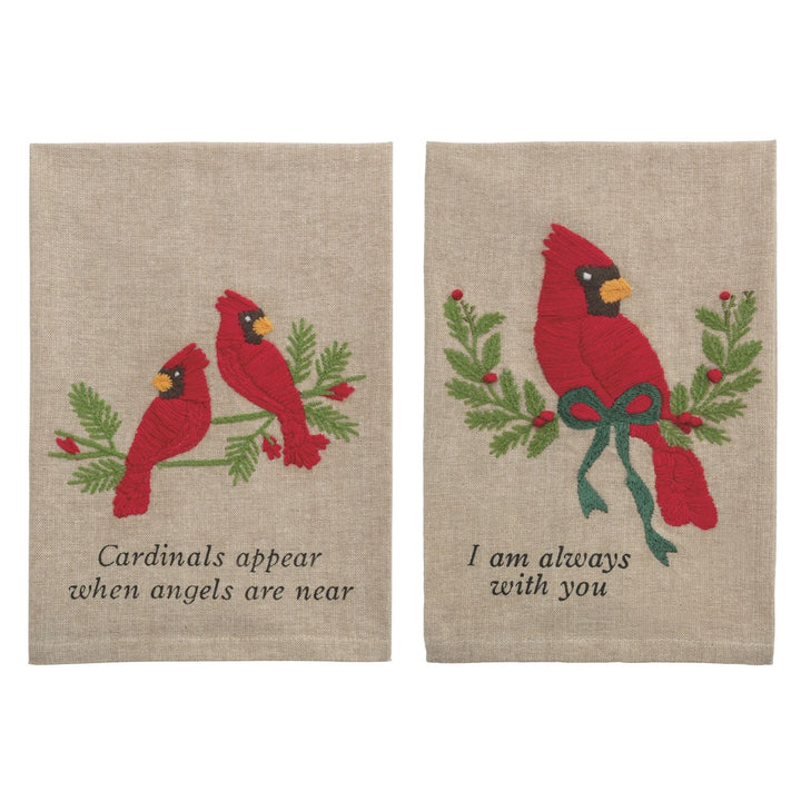 Cardinal Embroidered Towel