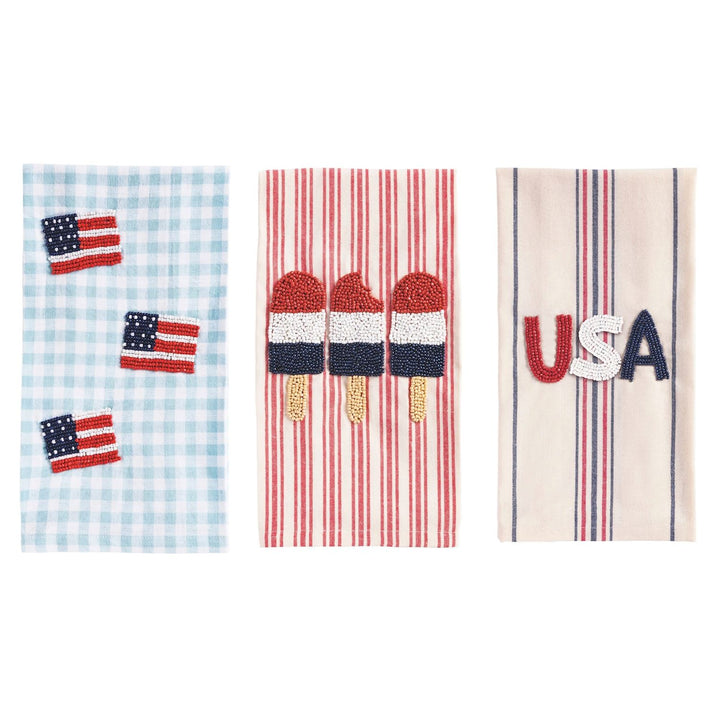 Patriotic Beaded Towel
