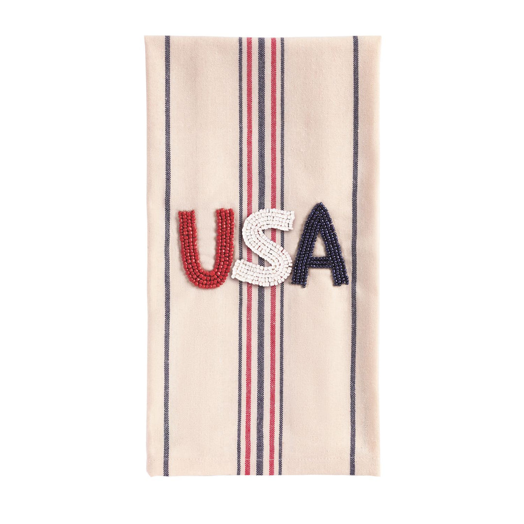 Patriotic Beaded Towel