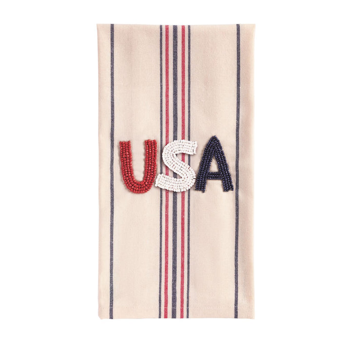Patriotic Beaded Towel