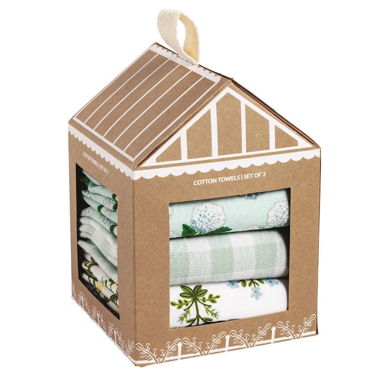 Blue Greenhouse Kitchen Towel Set