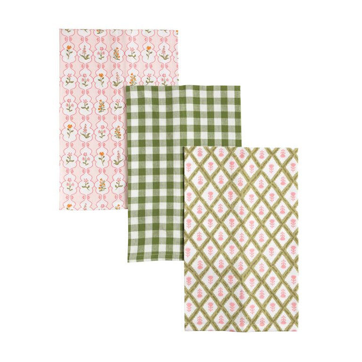 Pink Greenhouse Kitchen Towel Set