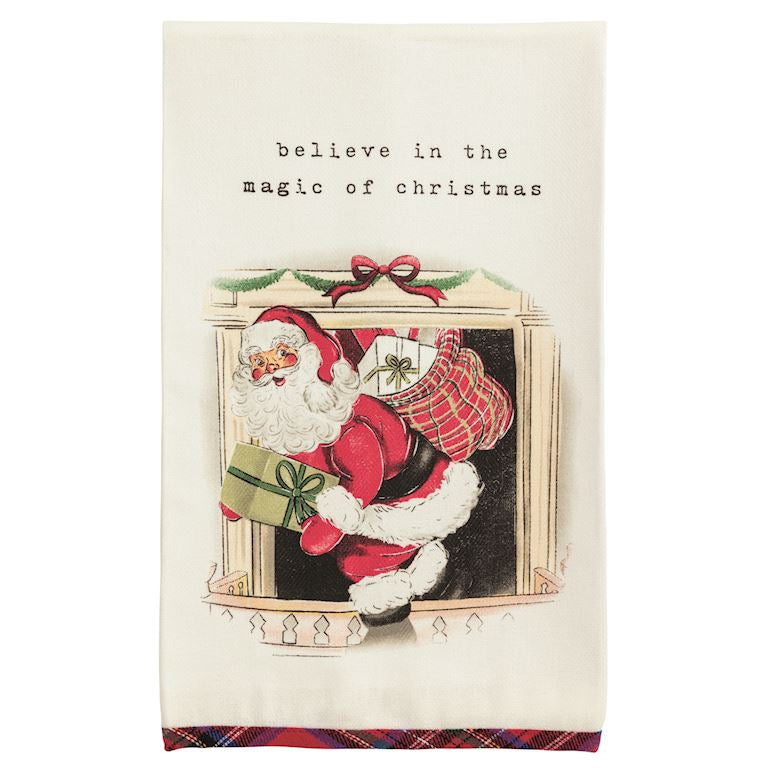 Christmas Tartan Hem Towel