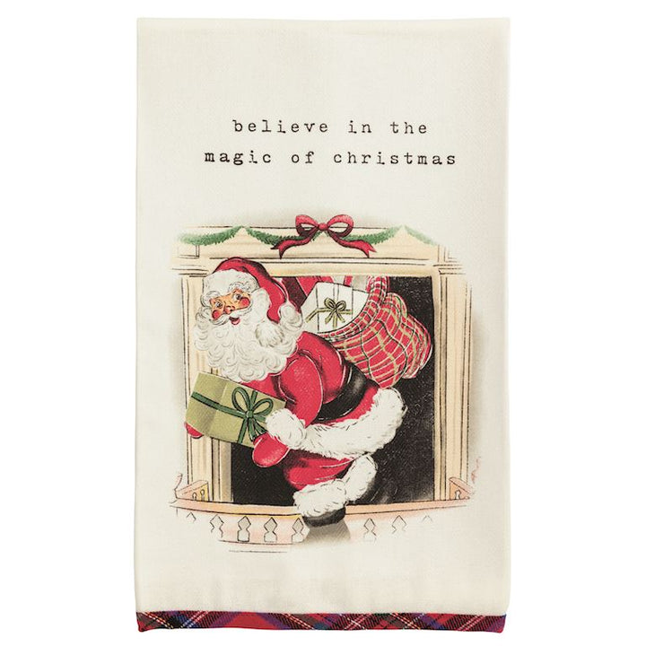 Christmas Tartan Hem Towel