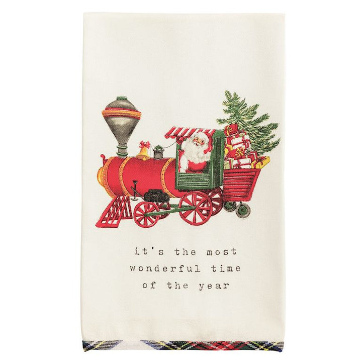 Christmas Tartan Hem Towel