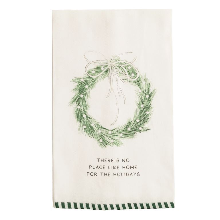 Christmas Stripe Hem Towel