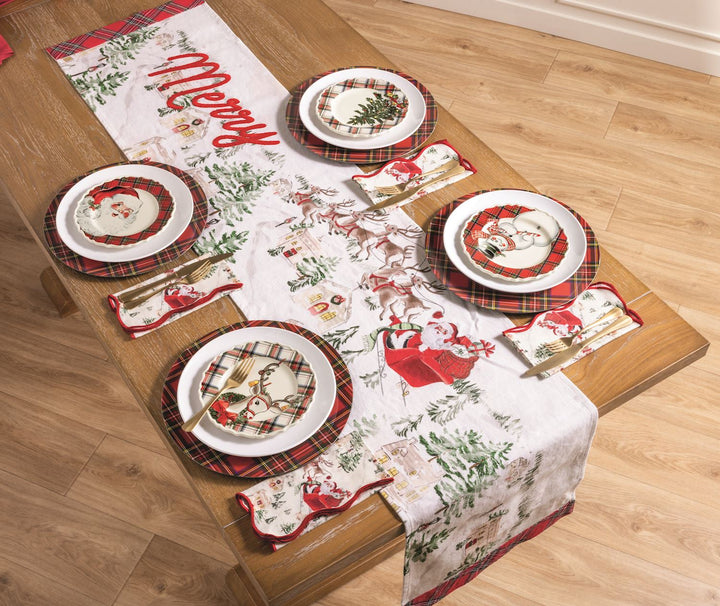 Christmas Scalloped Napkin Set