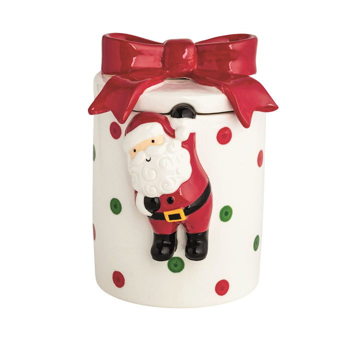 Bow Santa Cookie Jar