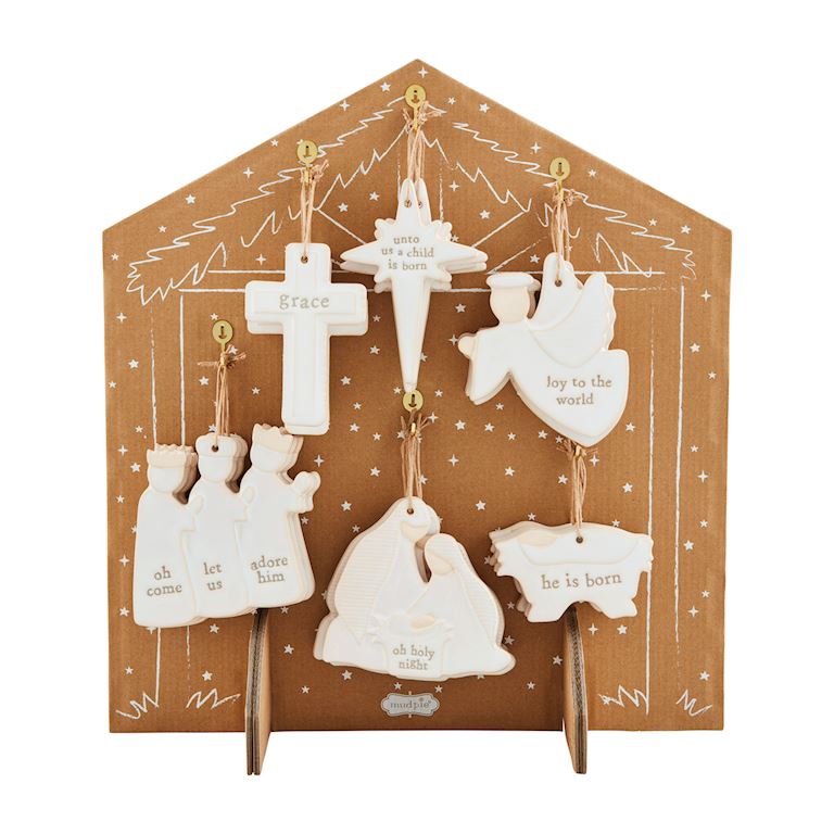 Textured Nativity Ornament