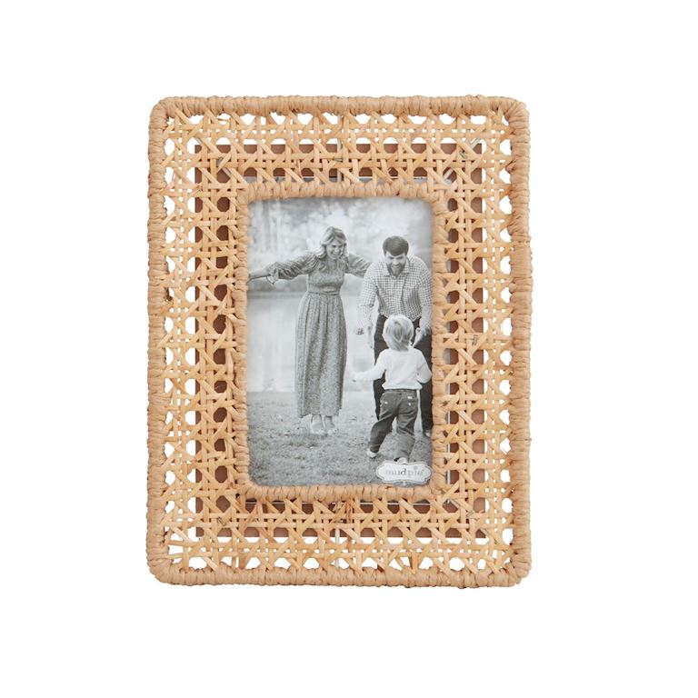Woven Cane Photo Frame