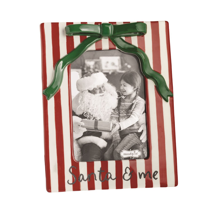 Santa Bow Photo Frame