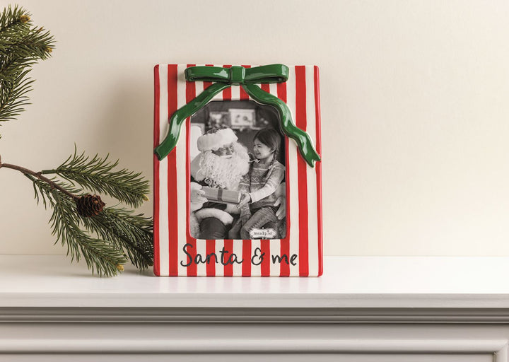 Santa Bow Photo Frame