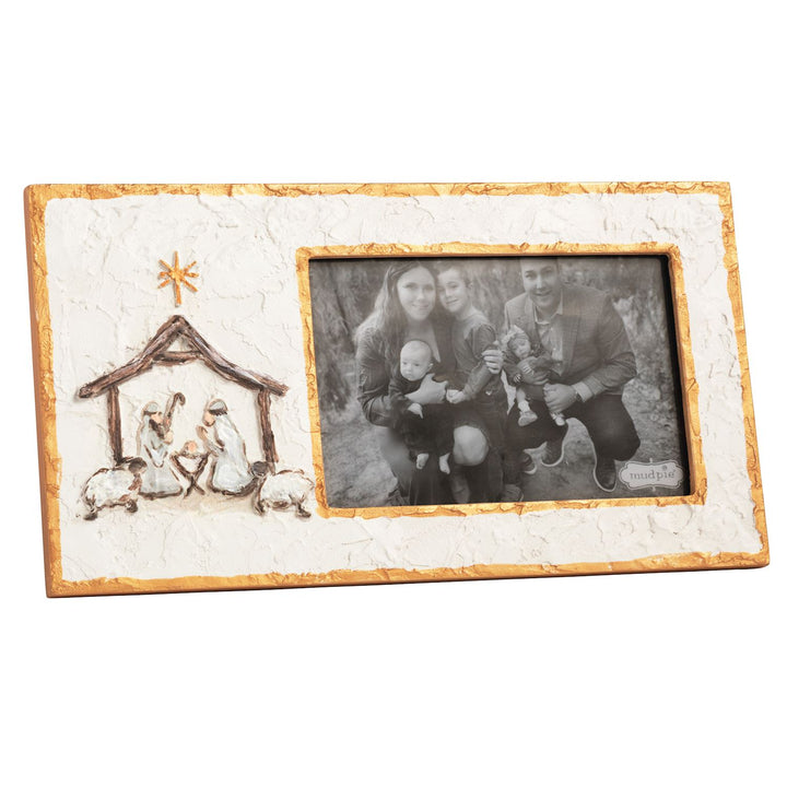 Painted Nativity Photo Frame